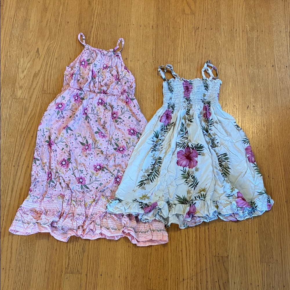 Old Navy Pink and Cream Floral Dresses